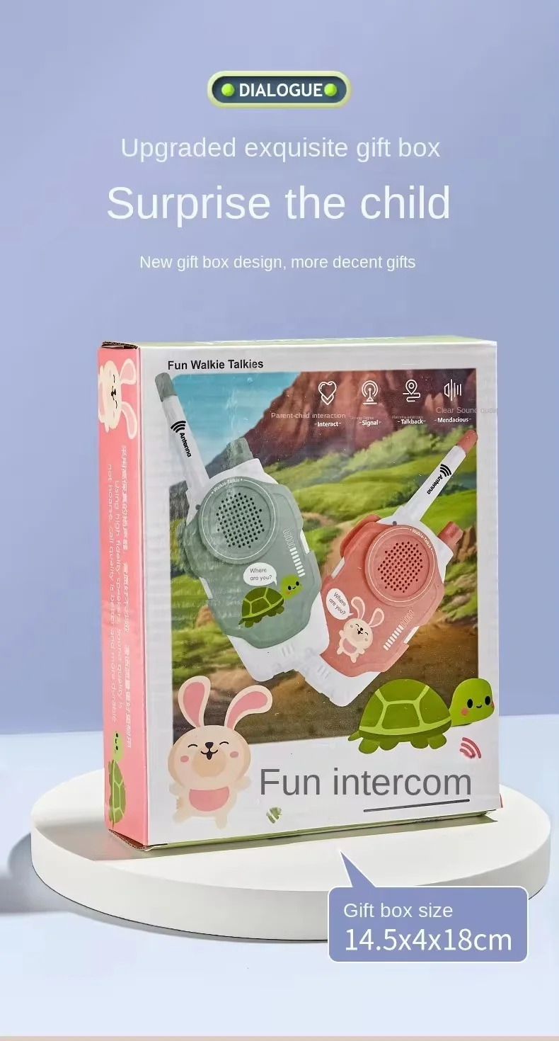 Cartoon kids toys play house conversation walkie talkie for kids play house toys wireless handheld interphone intercom