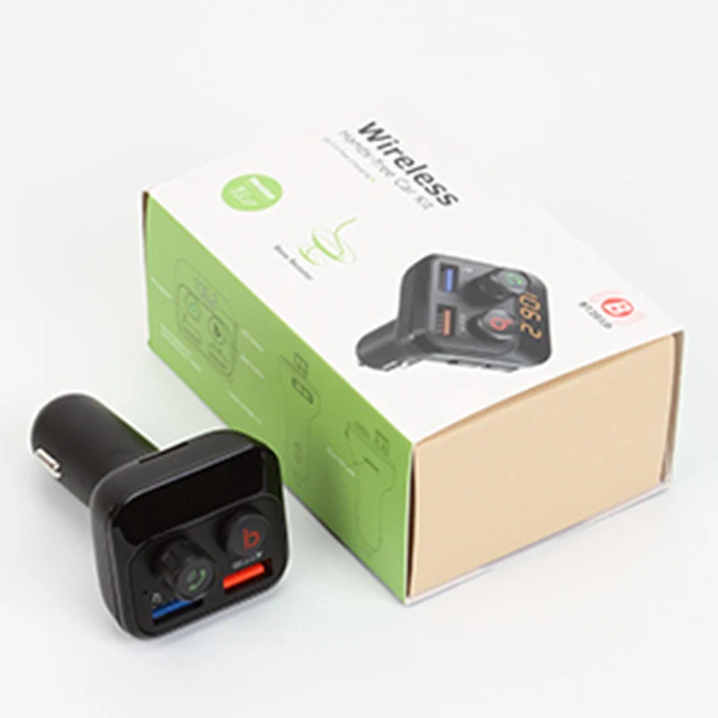 
Amazon Best Selling Handsfree fm transmitter 5.0 version,support QC3.0 quick charge 