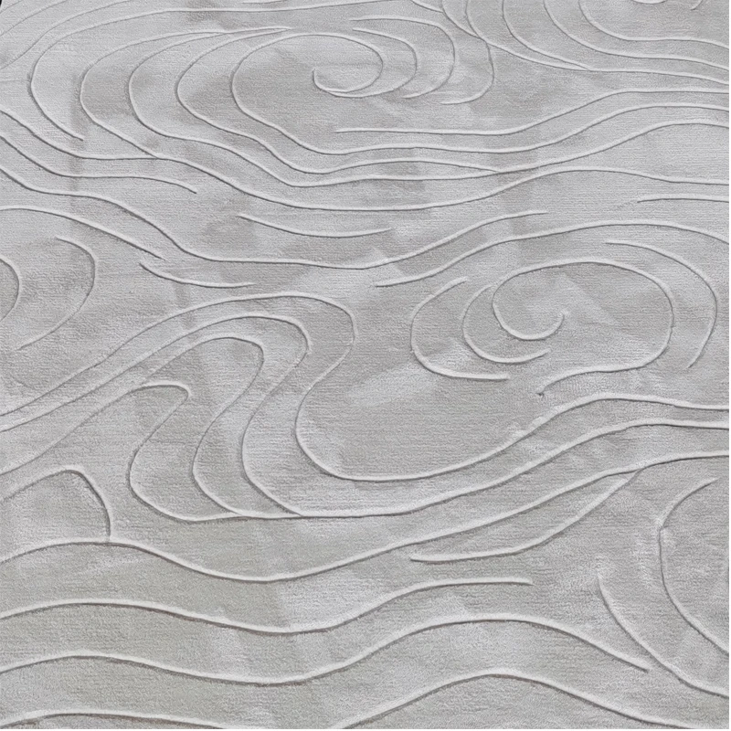 grey and black color with carving 8*10 ft hand tufted carpet rugs china