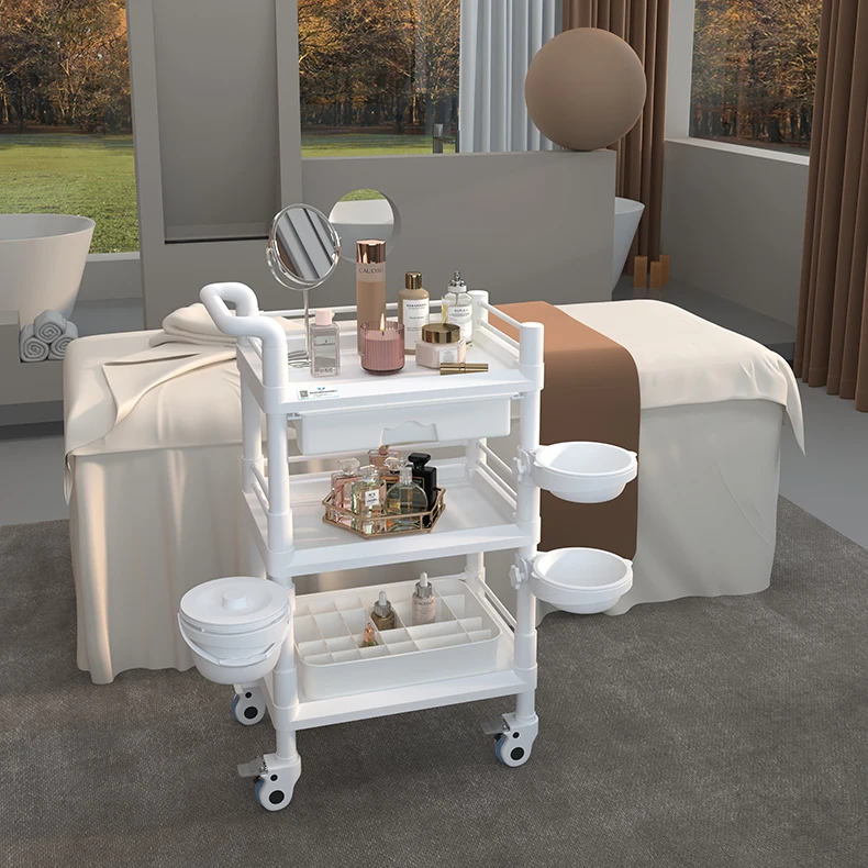 Medical Simple ABS OEM Packing Furniture Hospital Food Patient Fridge  Medical Salon Trolley