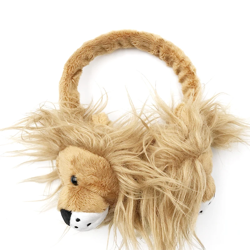 Cute Customized Lovely Lion Styles Baby Plush Toys Stuffed Animal Kids Children Headphones