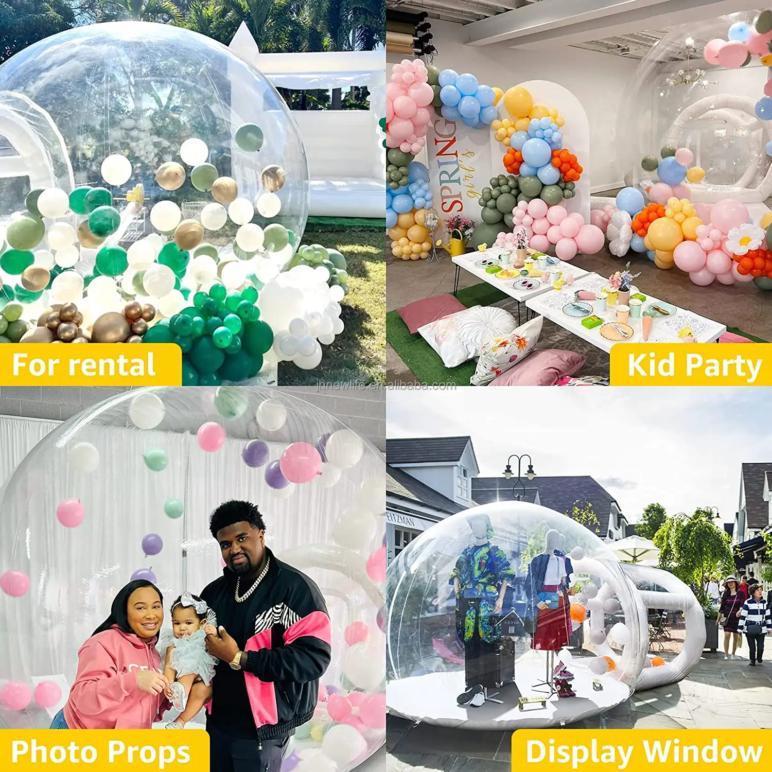 Air blower Inflatable Bubble Tent channel PVC Globe Clear Transparent Igloo Dome Tent Camping Event Wedding Party