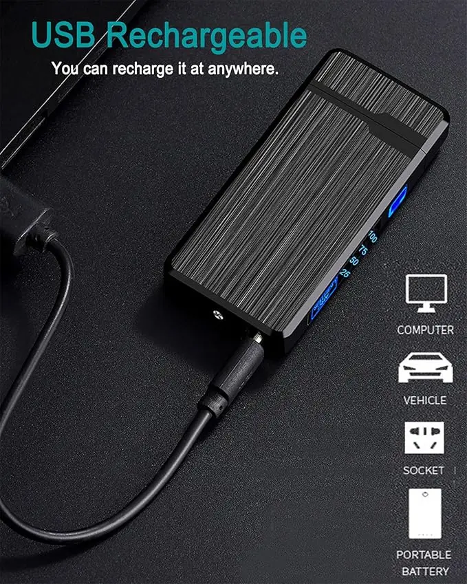 Lighter USB Electronic Rechargeable Lighter Portable Lighter with Switch