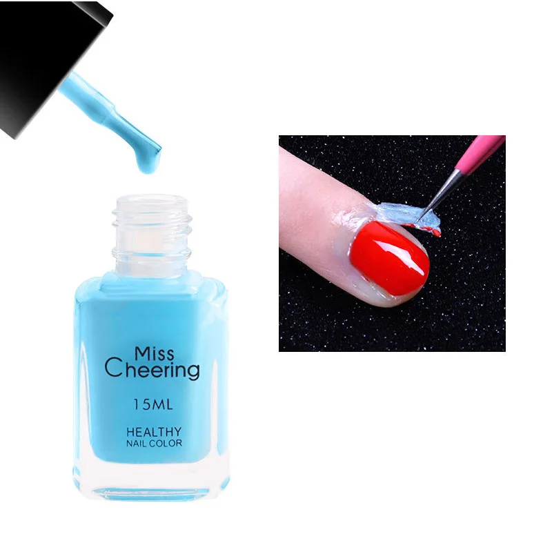 Manicure anti-spill glue nail polish printing oil peelable skin care cream powder white 15ml beauty products