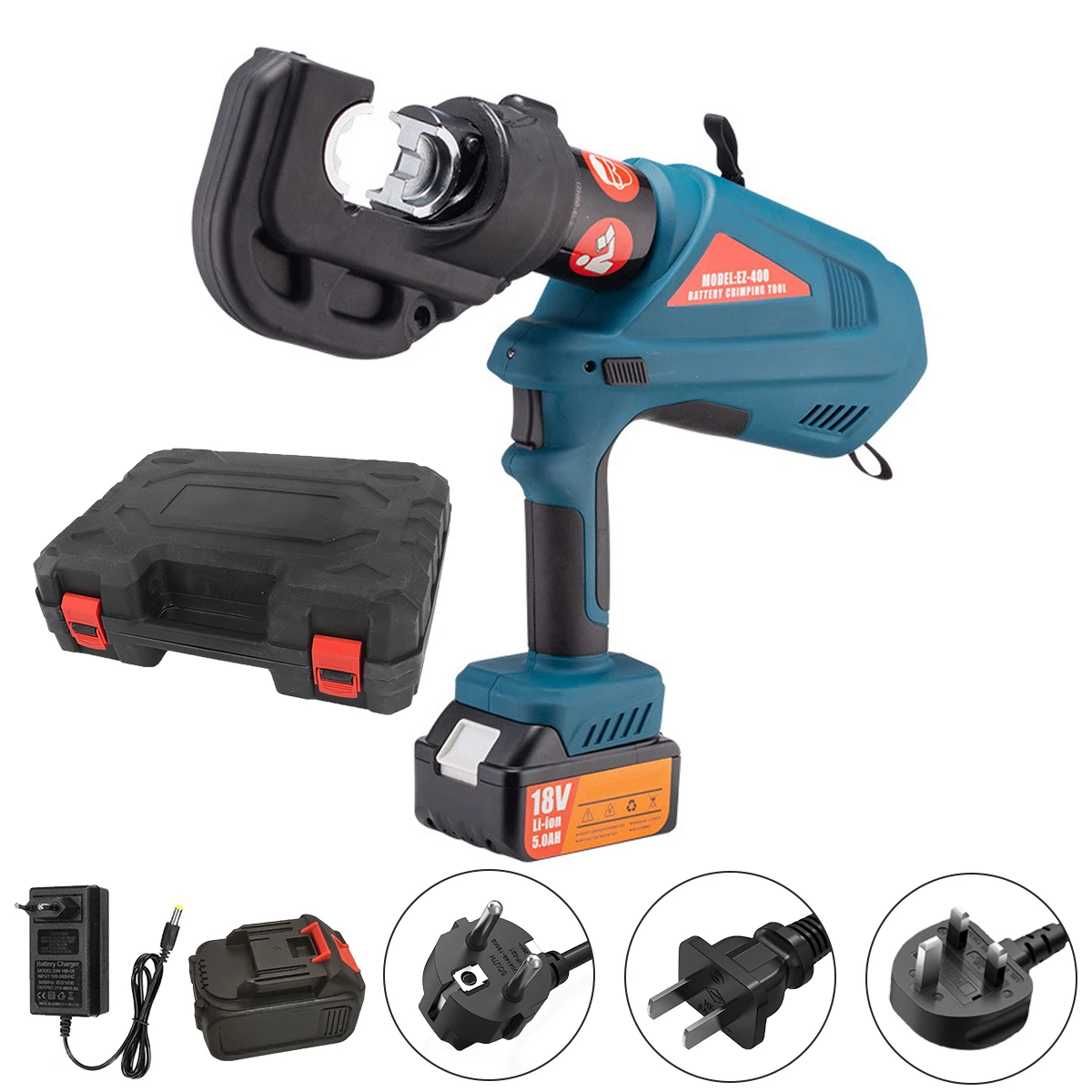 EZ-400 Battery Powered Wire Power Hydraulic Crimping Tool for Terminal with OLED
