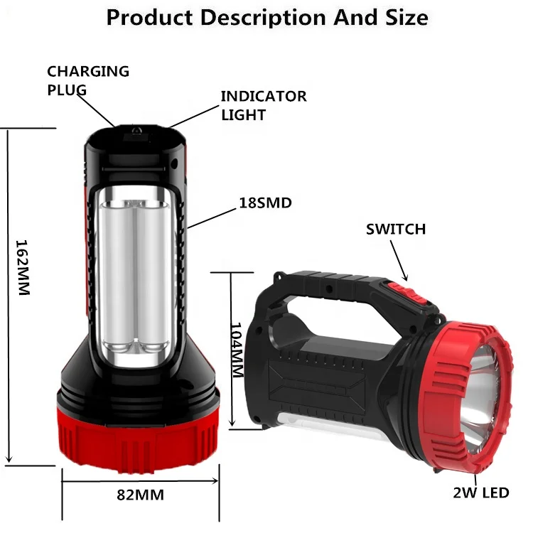 Hot Selling Products Camping Hunting Portable Light Rechargeable Led Searchlights For Sale