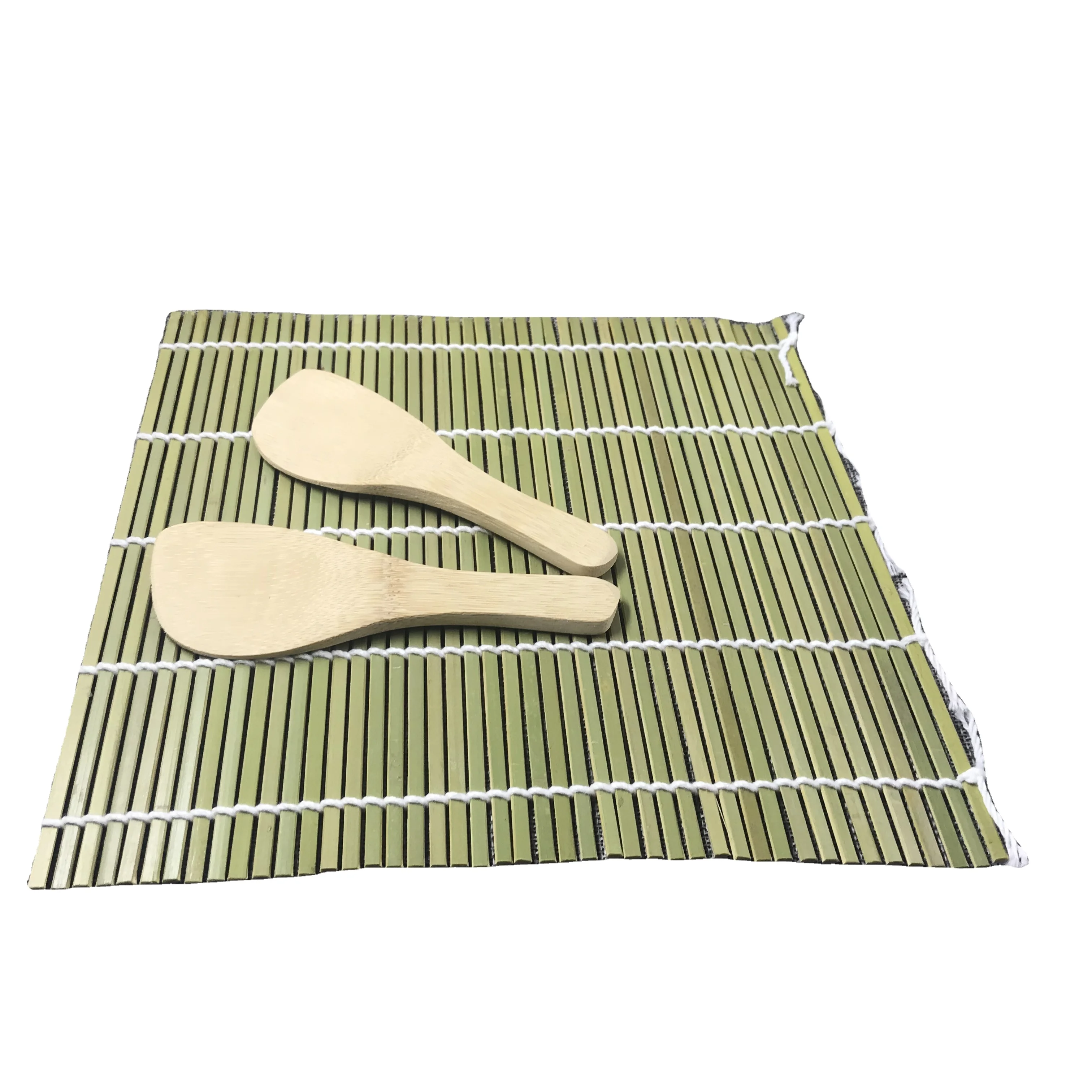 Eco-friendly bamboo green skin sushi roll mat bamboo sushi tools bamboo sushi making tools for sale