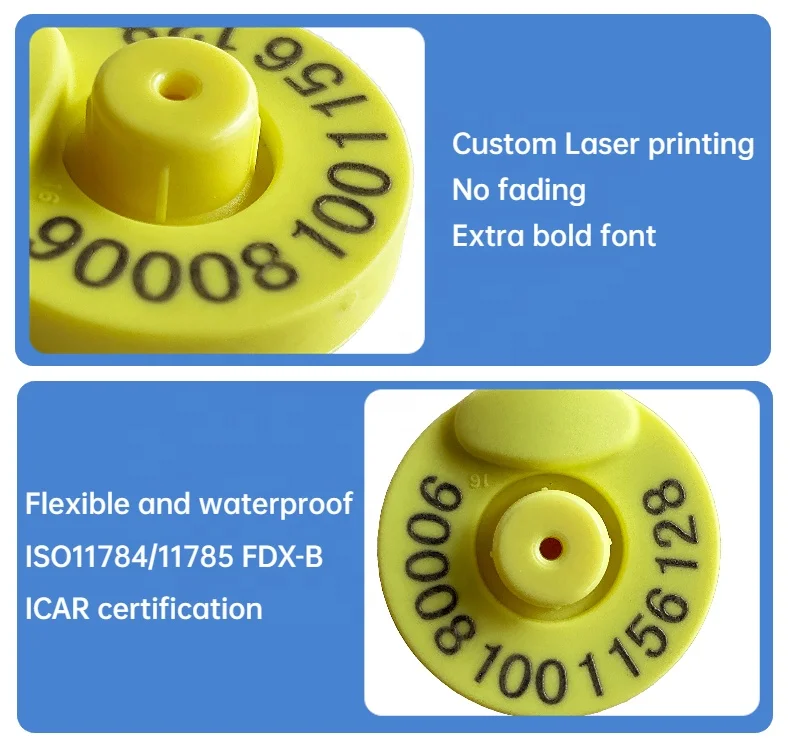 Long Range animal ear tag in pack animal ear tag insect usda approved animal ear tag with nfc