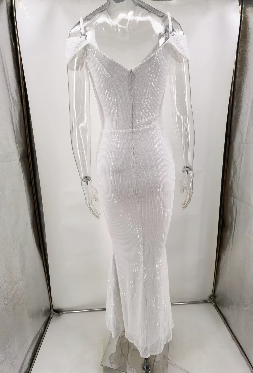 High Quality Luxury Long Dress Fall Women Sexy Bodycon Backless Sequin Dresses