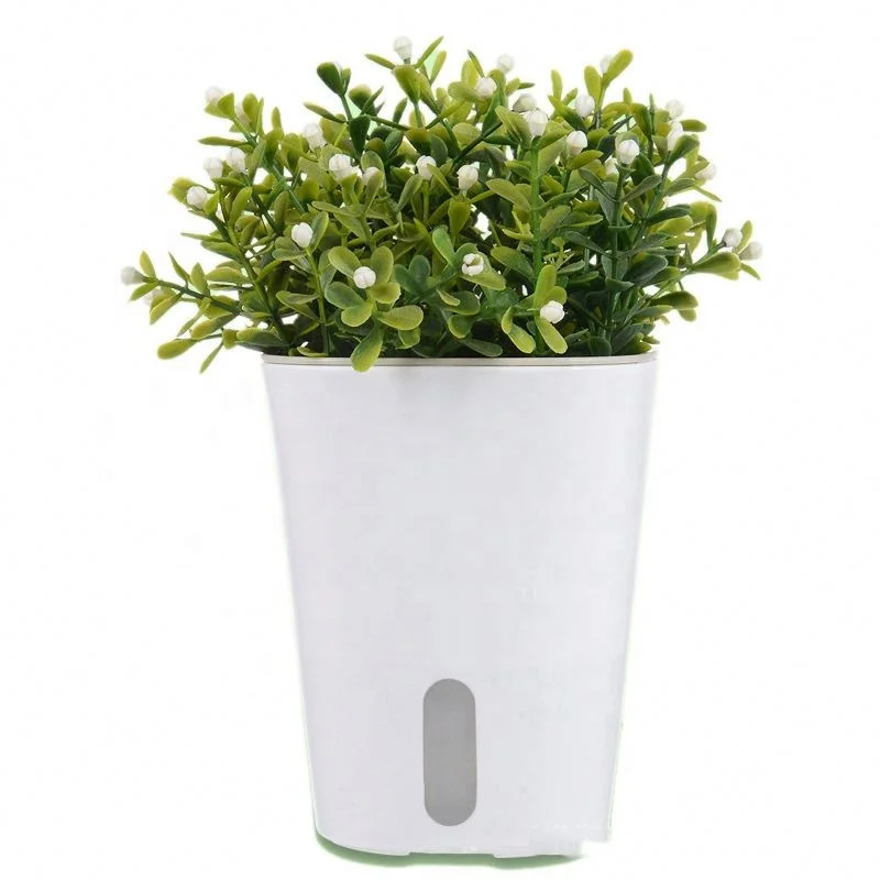 Hydroponic Automatic Water Absorption 2-layer Succulent Flower Pot Self-watering Flower Pot Hydroponic Lazy Flower Pot
