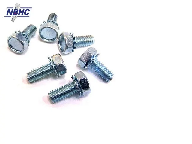 NBHC014SC Hex Phillips Cap Head External Tooth Sems Screw With Square Washer