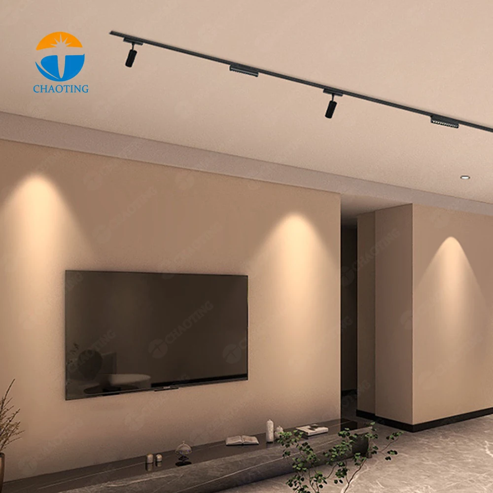Best Price Track Light Magnetic Linear Ceiling Pendant Spot Magnetic Lights 4 Wire Rails 6W 12W 18W 24W Led Magnetic Light Track