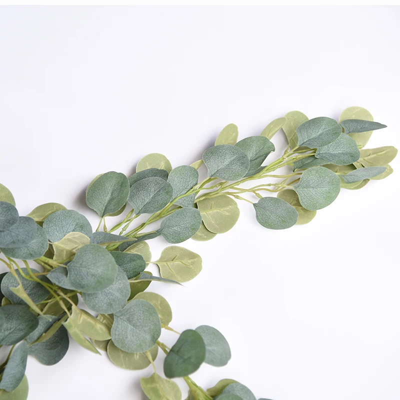 Artificial Eucalyptus Garland Faux Silk Eucalyptus Leaves Vines Handmade Garland Greenery Wedding Backdrop Arch Wall Decor