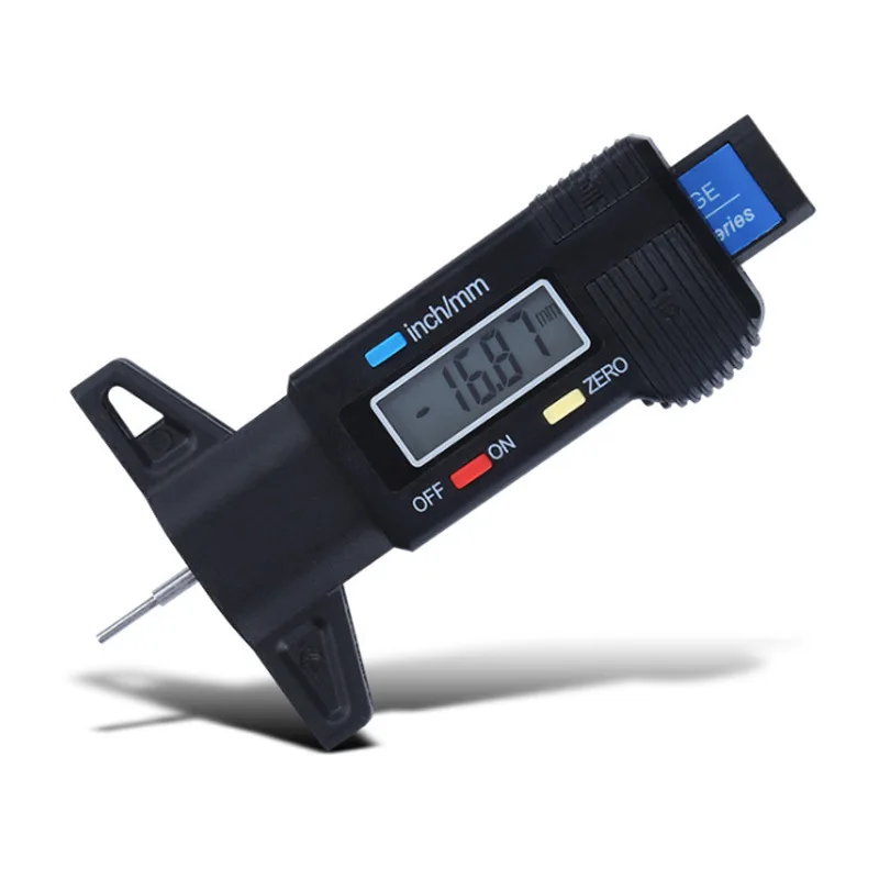 Digital Car Tyre Thickness Gauges Depth Meter for Safe Auto Tyre Tread Monitoring Tyre Wear Detection Measure Caliper Instrument