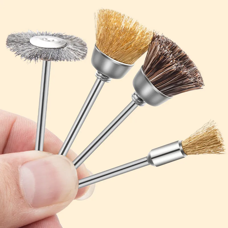 Nail Drill Wire Brush Cleaner Milling Cutter Accessories L Drill Bit Clean Tool Cleaning Steel Wire Copper nail tools
