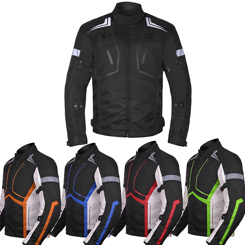 The new Waterproof Motocross Jacket Polyester 600D Full Body Protective Gear Motorcycle Jacket For Autumn Winter