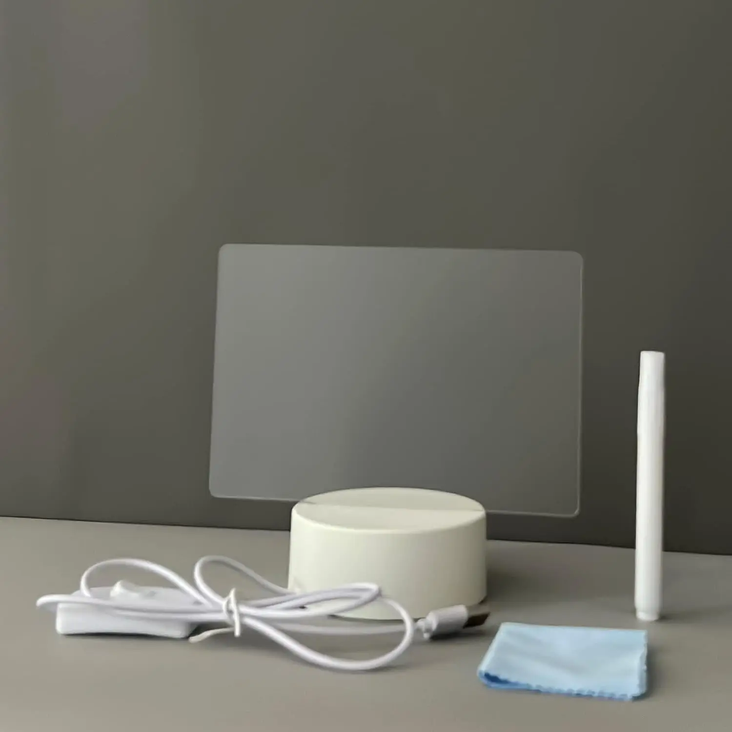 LED Note Board Dry Erase Board  with Stand  Glow Memo LED Letter Message Board with or Office School Home Warm White Light