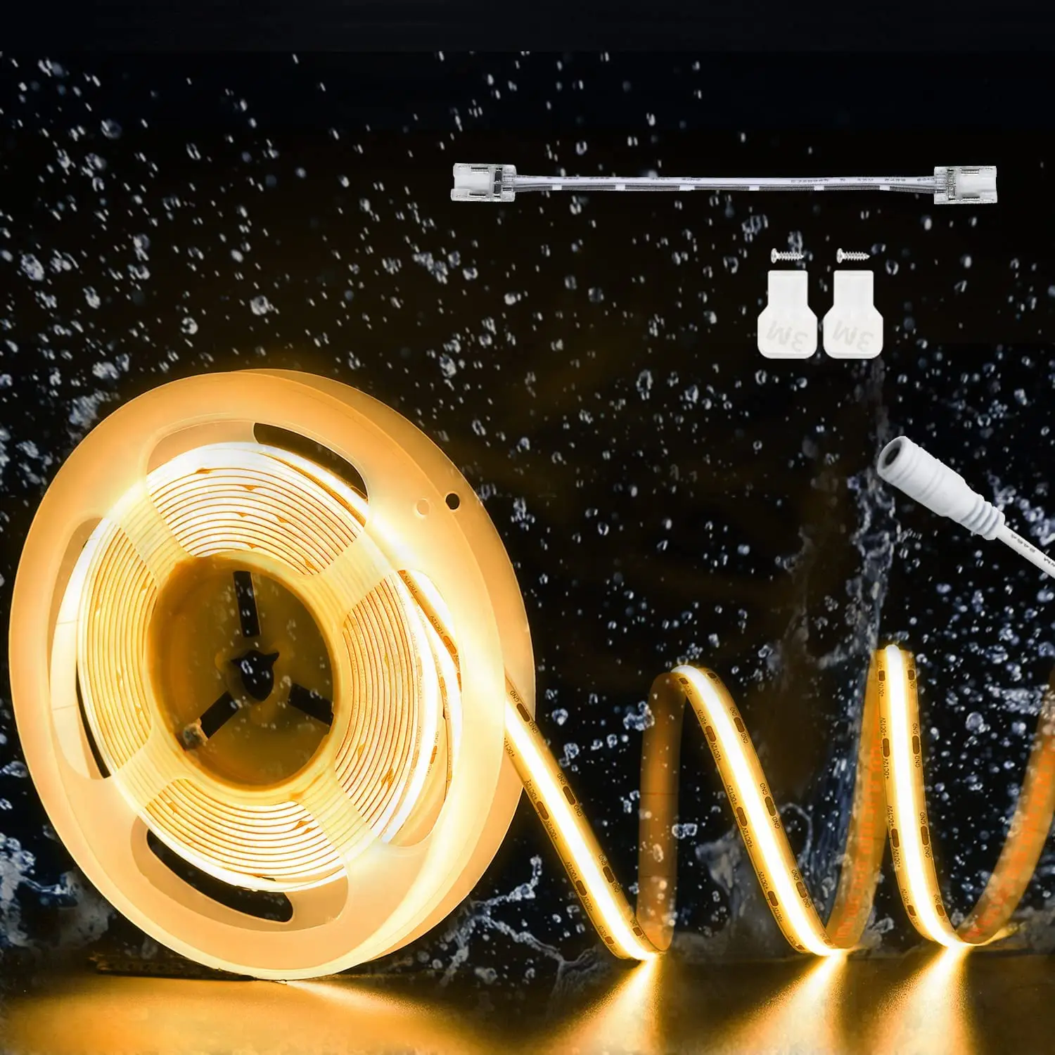 2022 New Product Fob 3mm Led Cob Strip 24v Waterproof 4mm 5mm Connector Usb Tv Backlight Flex 12v Ultra Thin Small Cob Led Strip