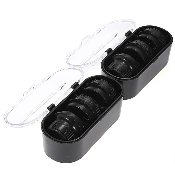 9892G Magnifying Glass Lupa 10X 15X 20X 25X Eye Jewelry Watch Repair Magnifier Glasses With 2LED Lights Loupe Microscope