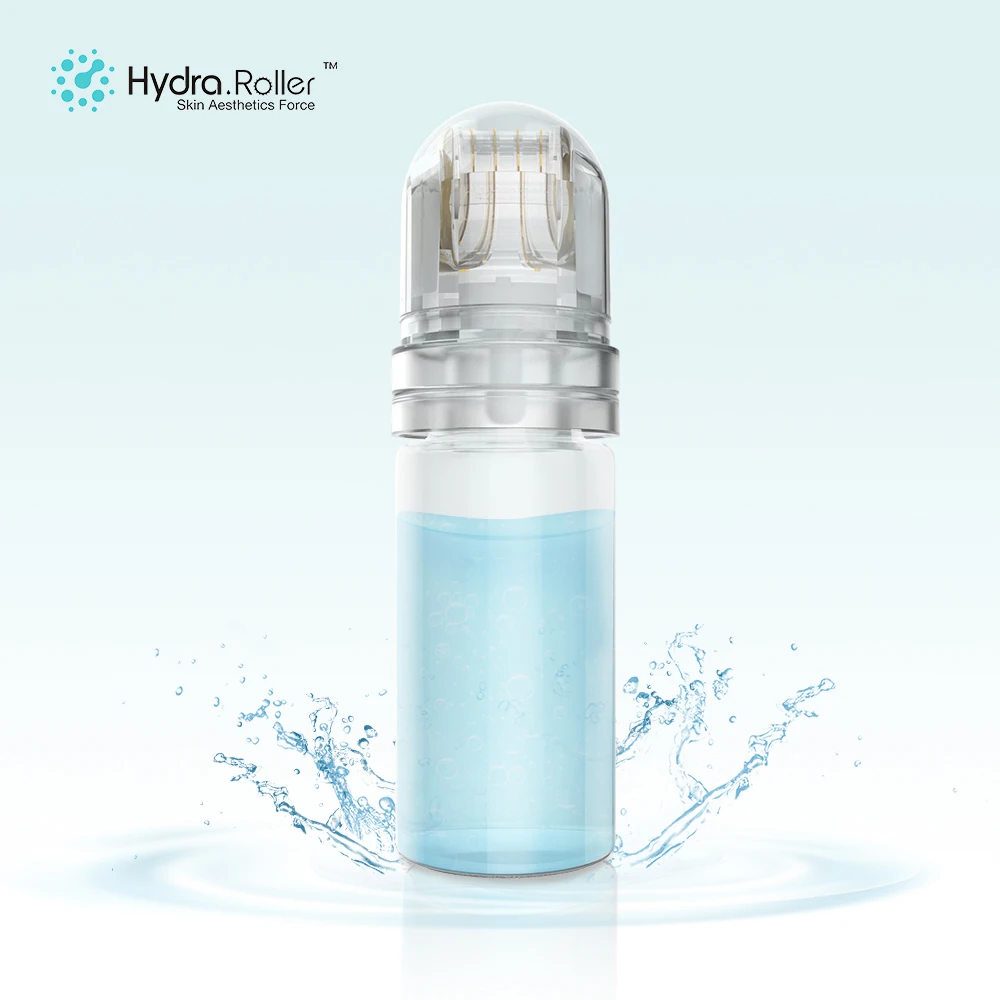 Vesta новая титановая микроигла гидравлический ролик 64 золотые наконечники Derma Roller Bottle