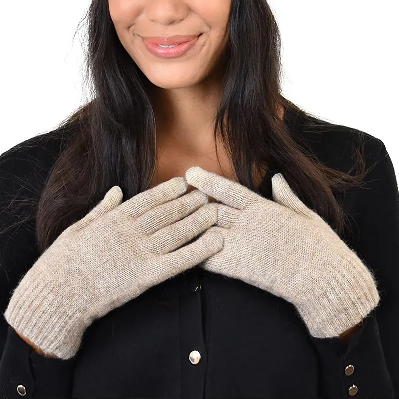 High Quality Winter Melange Acrylic Yarn Jacqurard Warm Thinsulate Knitted Glove