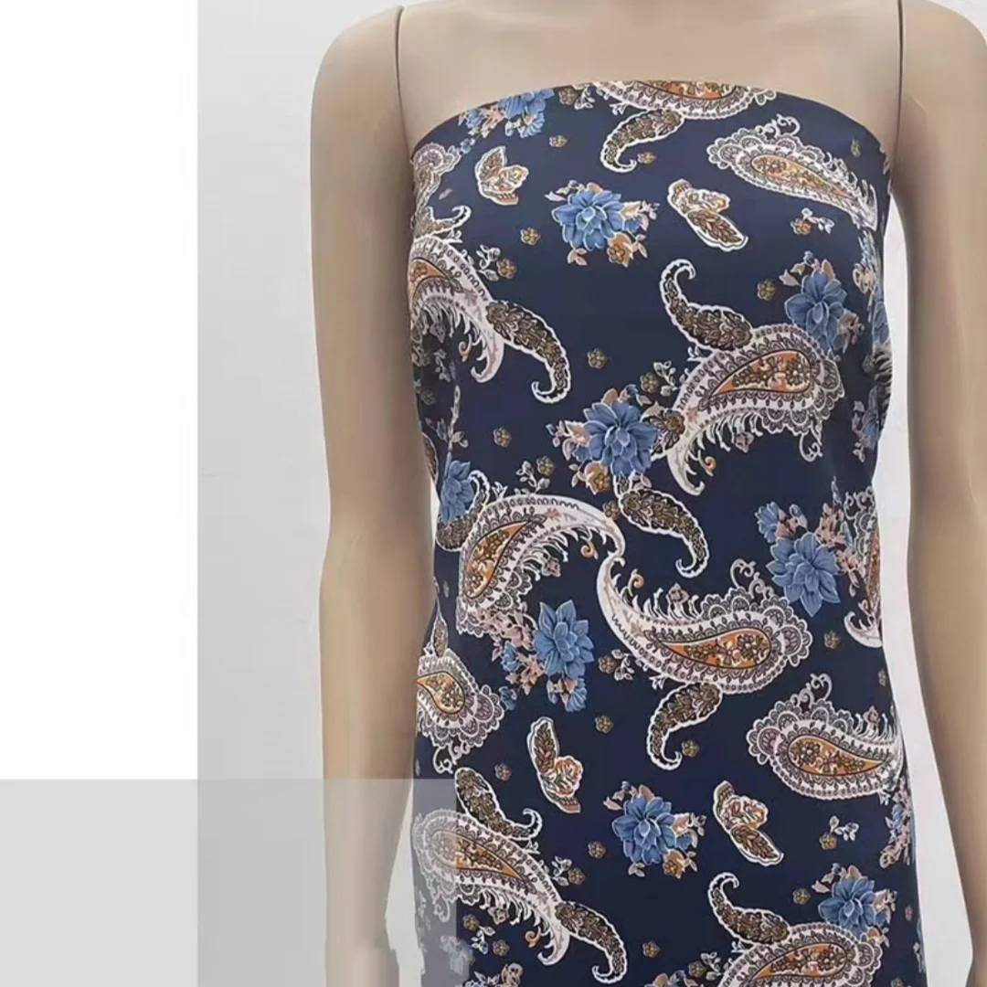 100D/20D 4 Way Spandex Fabric Plain  105-110gsm Poly Elastic Super Soft Woven Polyester Spandex Fabric for Dress