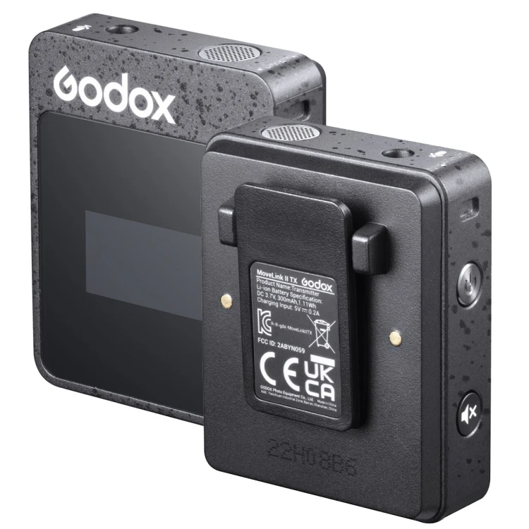 Godox MoveLink II M2 беспроводной лавальер микрофон с 2 передатчиками и 1 приемником для