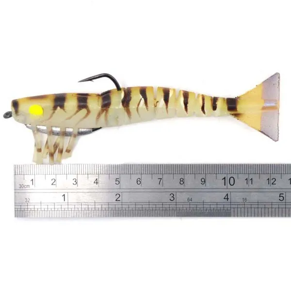Willfishing 120mm 17g Multi-section Lead-head Soft Shrimp Lures With VMC Hook Shrimp Fishing Lure