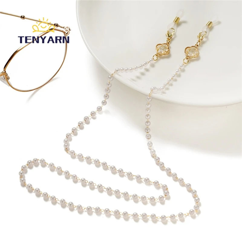 Tenyarn Fashion Eyeglass Chains Little Pearl Sunglasses Holder Necklace Non-Slip Glasses Lanyard Strap Eyewear Accessories