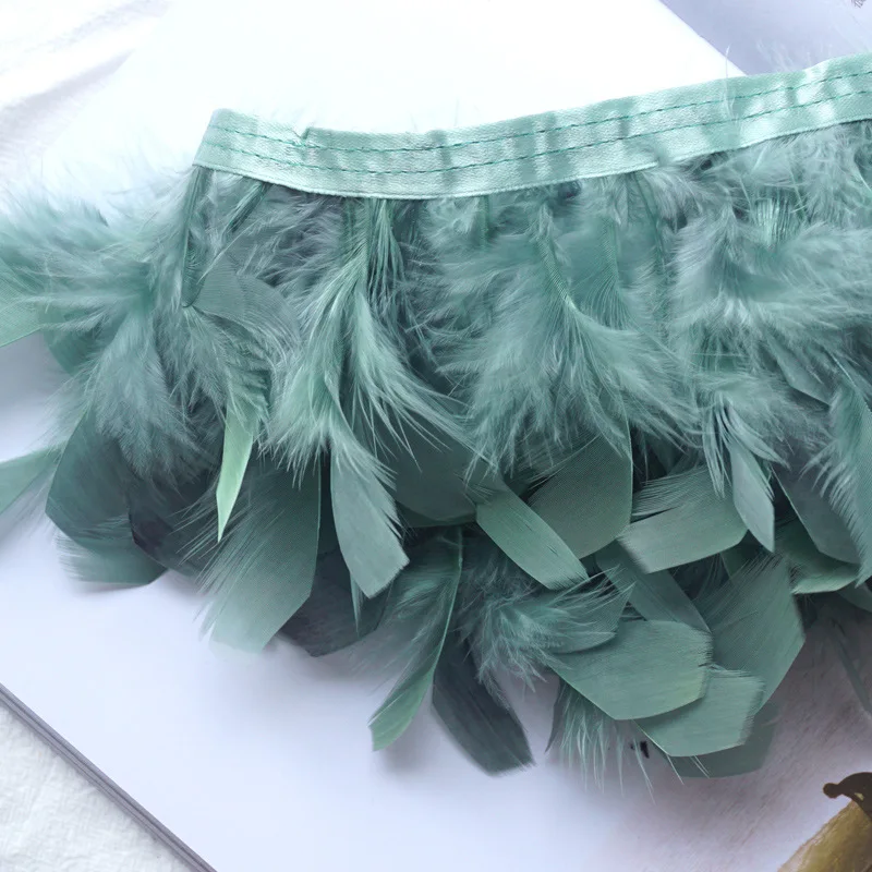 10-13CM 10M Turkey Feather Fringe Trim DIY Feathers For Sewing in Dresses Home Decoration Accessories Home Decor