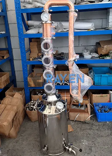 Distillery 100l 200l 300l Spirit Small gin Distillery Machine Copper Pot Whiskey Still column