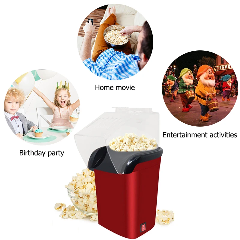 
New Mini Electric Popcorn MakerFast Hot Air Popcorn Popper Mini Portable USB Rechagable Gas Popcorn Machine 