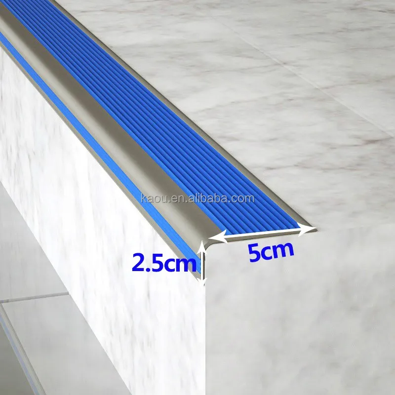 Anti Skid PVC/Rubber Stair Treads Inserts Edge Protective Step Nose Profile Stair Nosing Seal Strip