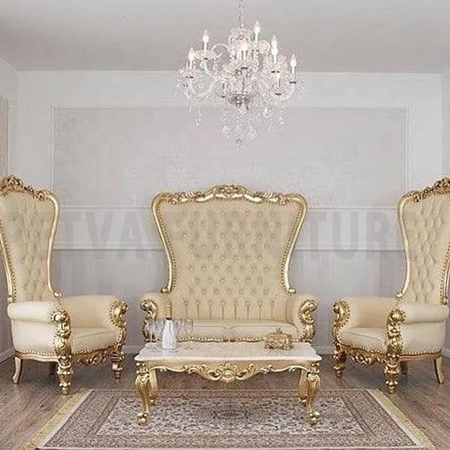 Wholesale wooden white cheap king throne chair rental chairs high back luxury for wedding used