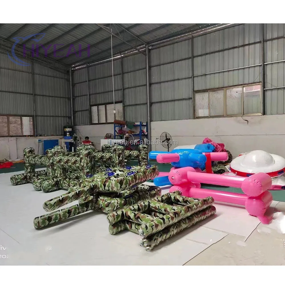 Unique design games amazing inflatable paintball bunker gun equipment for sports field