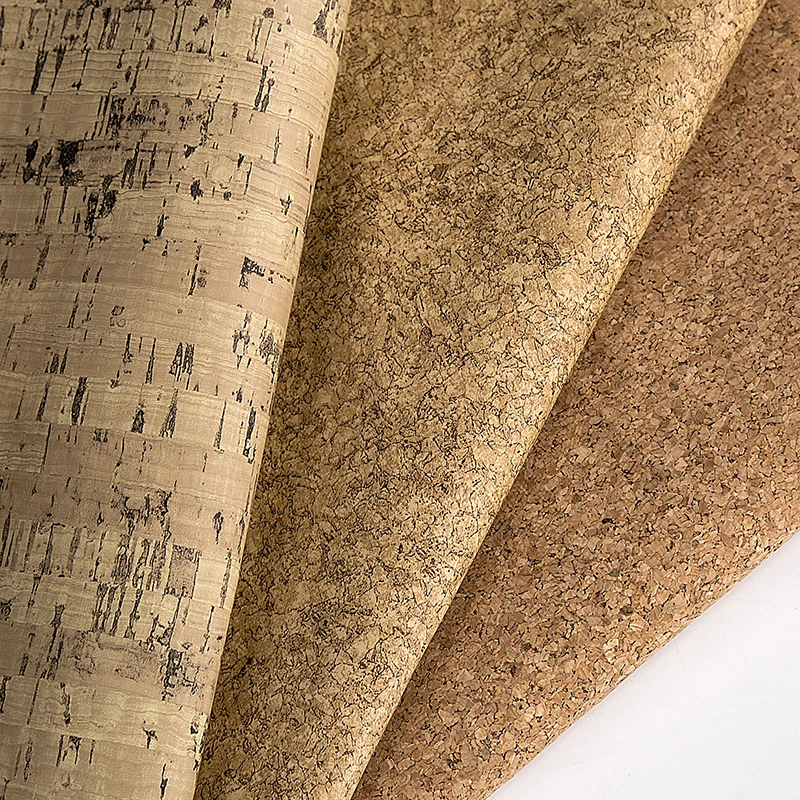 
Eco-friendly Elastic Natural Artificial Leather Fabric Synthetic PVC PU Cork Leather For Making Shoe Material 