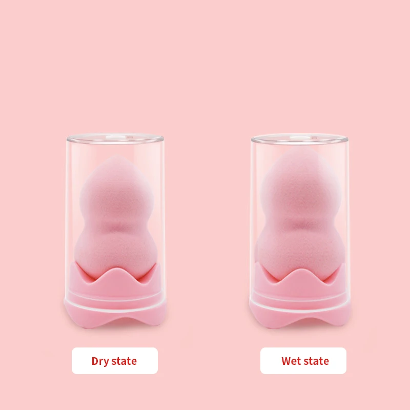 
Flower Shape Makeup Sponge Holder Case Container Storage Case New Arrival Hot Selling Double Makeup Sponge Holder 