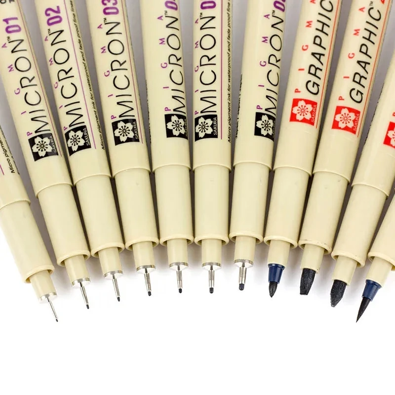 Sketching  3 alcohol pigment marker pen for art  Markers Different Tip Black