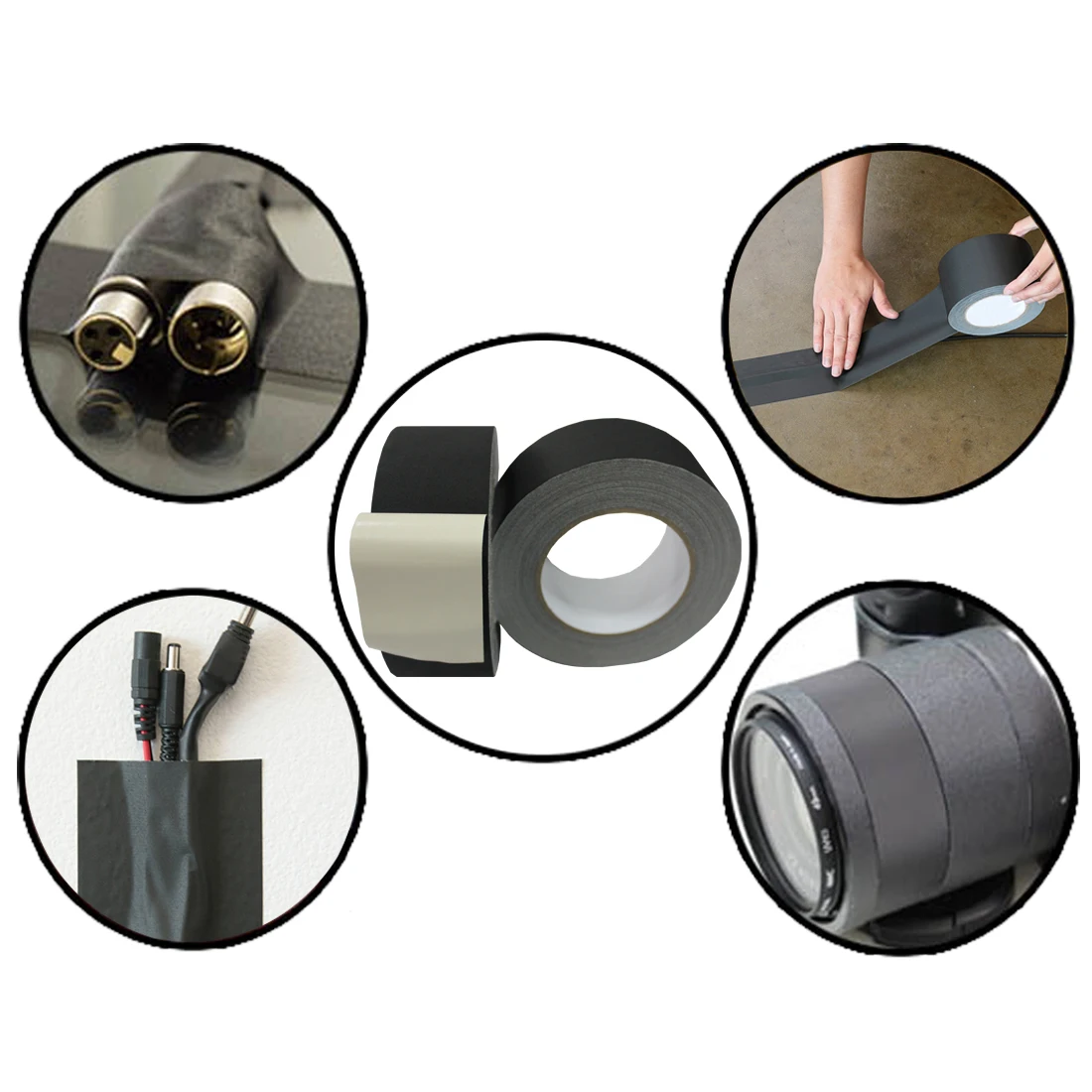 ANTI Waterproof Black Tape No Residue Non Reflective Gaffer Tape 30 Yards x 2 Inch Gaff Cloth Tape