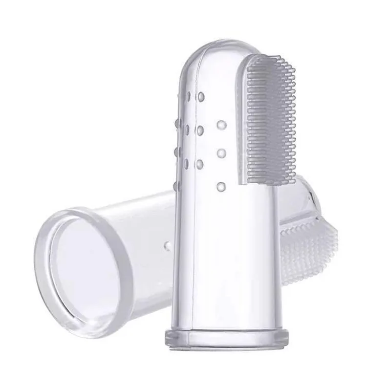 Eco-friendly Soft Silicone Pet Finger Toothbrush, Food Grade Dog Cat Tooth Cleaner Brush