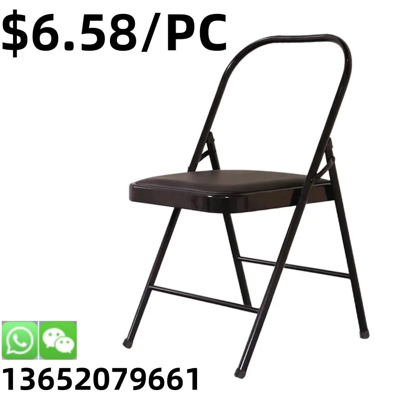 Popular High level park metal courtyard kitchen leather Metal Folding Chair