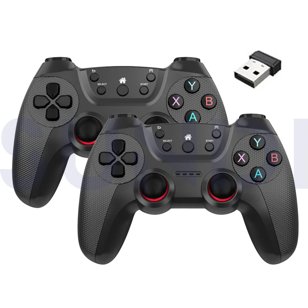 Hot Sale 2+1 Doubles Joypad Supports Android Usb Wireless Gamepad PC TV Computer 2.4G Dual Player Game Controller