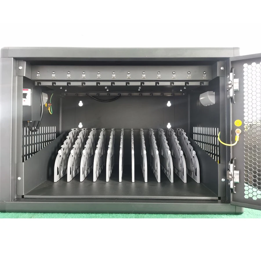 Wall Mount 12 Slots USB Tablet Charging Cart