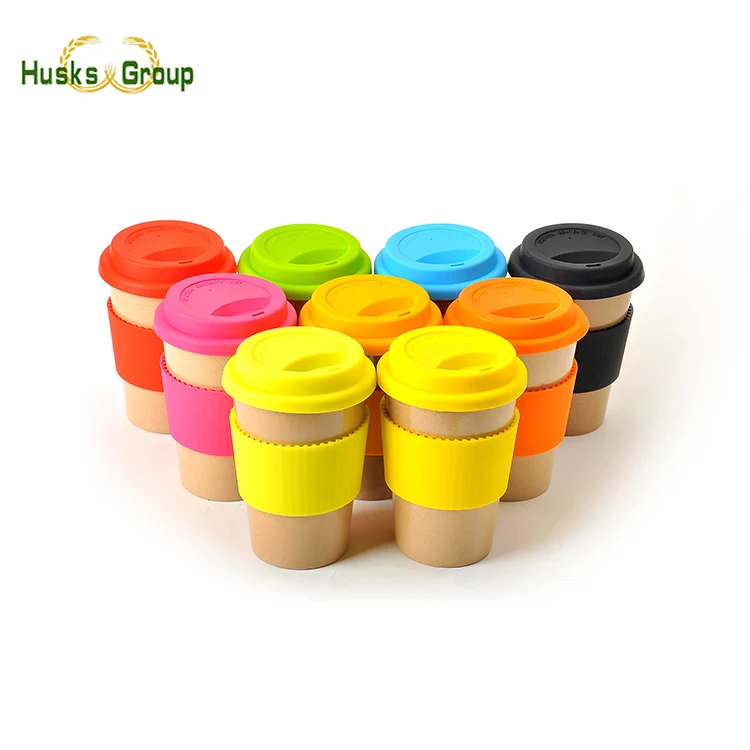 Best Selling Sustainable Eco Rice Husk Tumbler Cup With lid