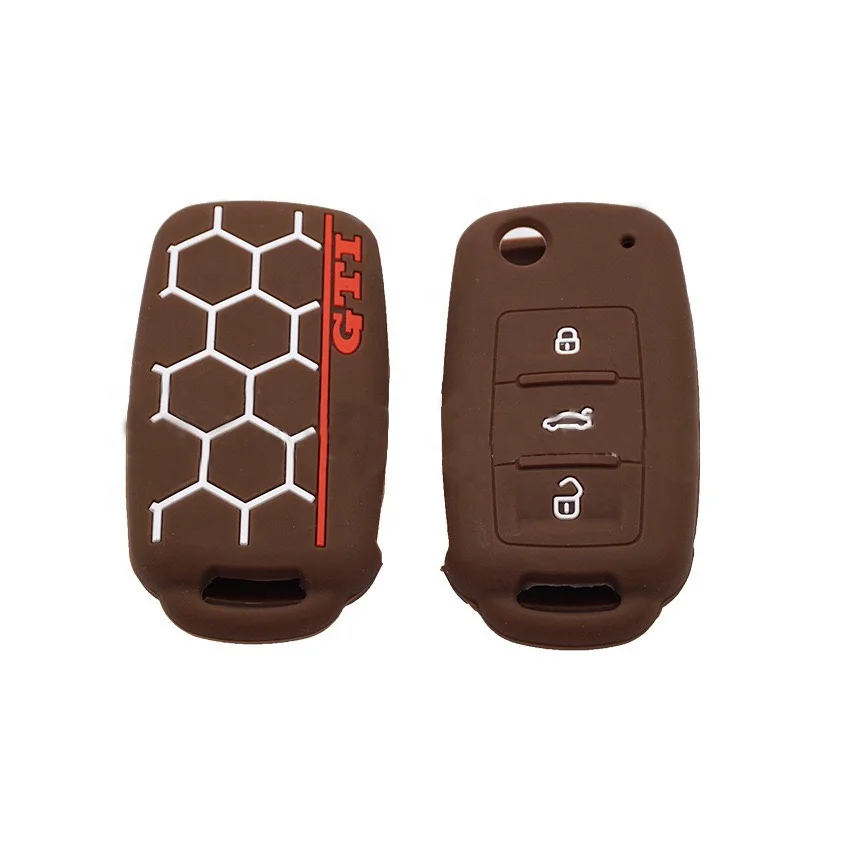 New Design Silicone Skin Smart Car Key Fob Cover Case Silicon Car Key Cover for VW GTI