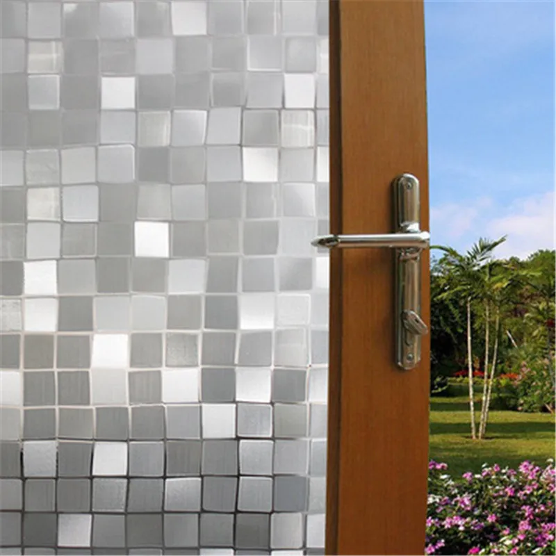 Htv Vinyl Self Adhesive Film Bathroom Window Stickers Frosted Door Window Film Privacy Cling Explosion-proof Opaque PVC Film