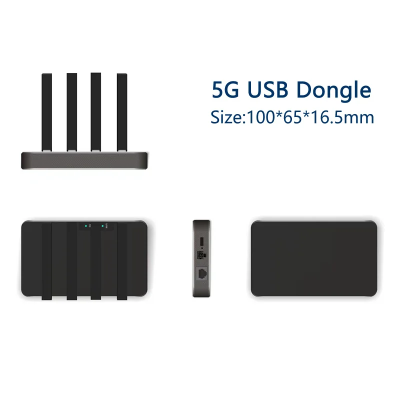 5G USB Dongle NSA&SA Mobile wireless product support 5G LTE HSPA WCDMA WIFI 11ac&11ax 5G NR Sub-6G NSA/SA n1/n28/n41/n77/n78/n79
