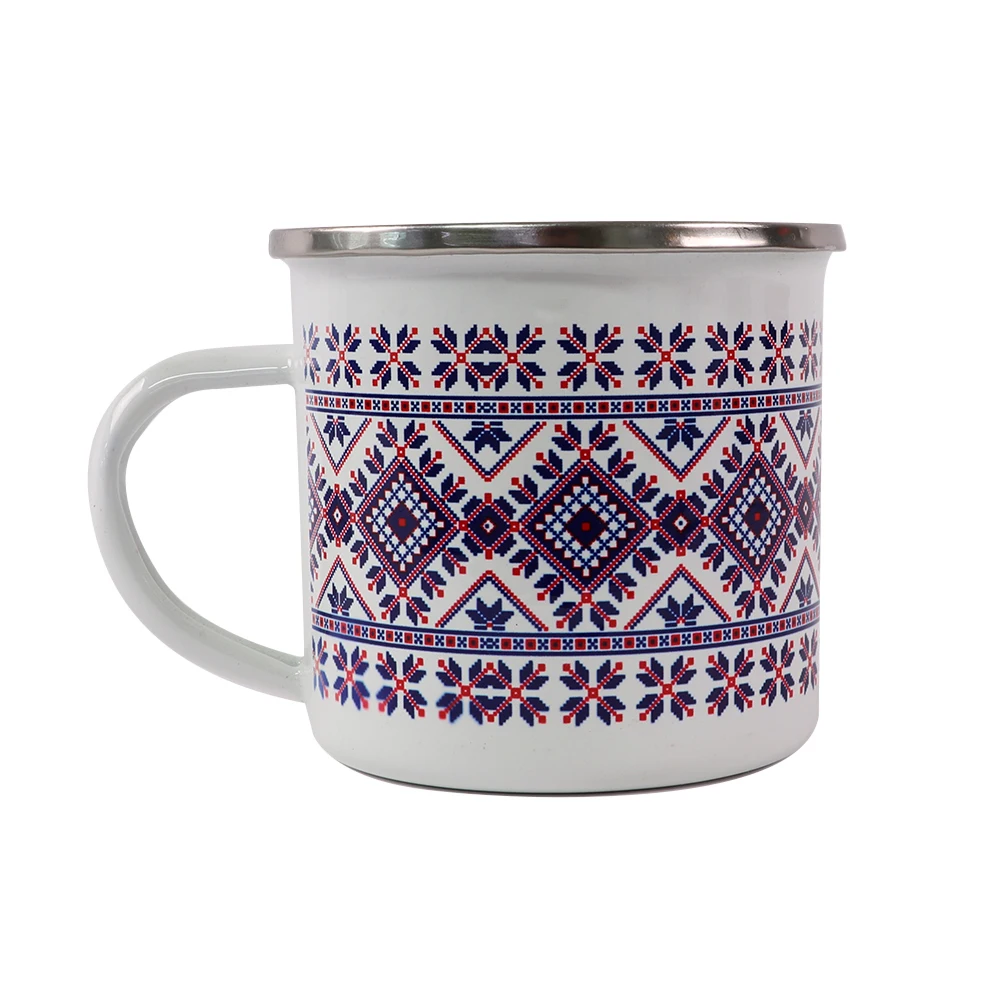 Promo top sale metal camping enamel mug custom logo