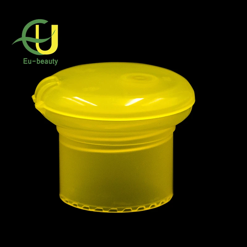 24/415 yellow Plastic Cosmetic Screw Flip Top Custom Bottle Cap