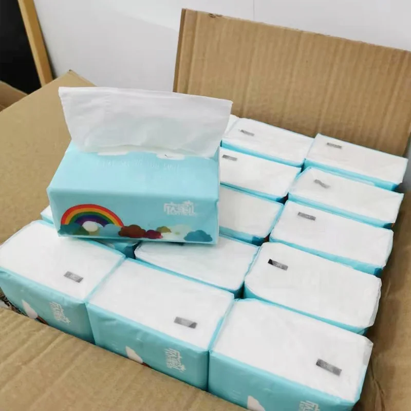 Прямые продажи с фабрики бумаги, супер милая Радужная лицевая ткань, мягкая упаковка, настраиваемый логотип, быстрая доставка